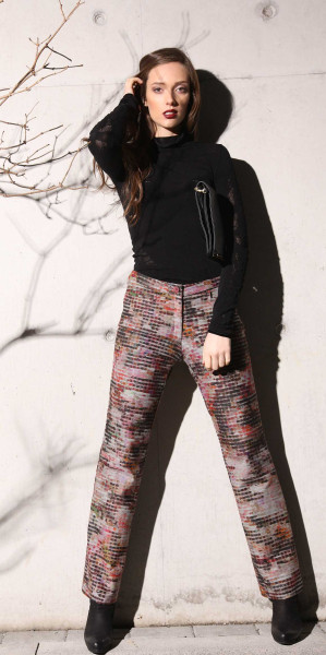 00-641 gerade Hose mit eckigen Taschen, Feinjersey